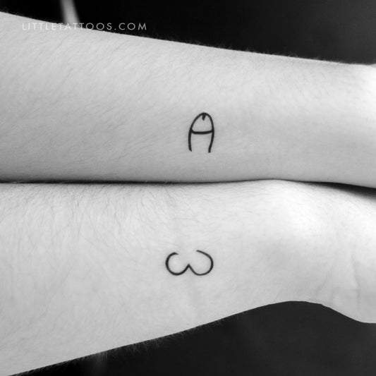 Tatuaje temporal de pene a juego de tu mejor amiga (juego de 3)