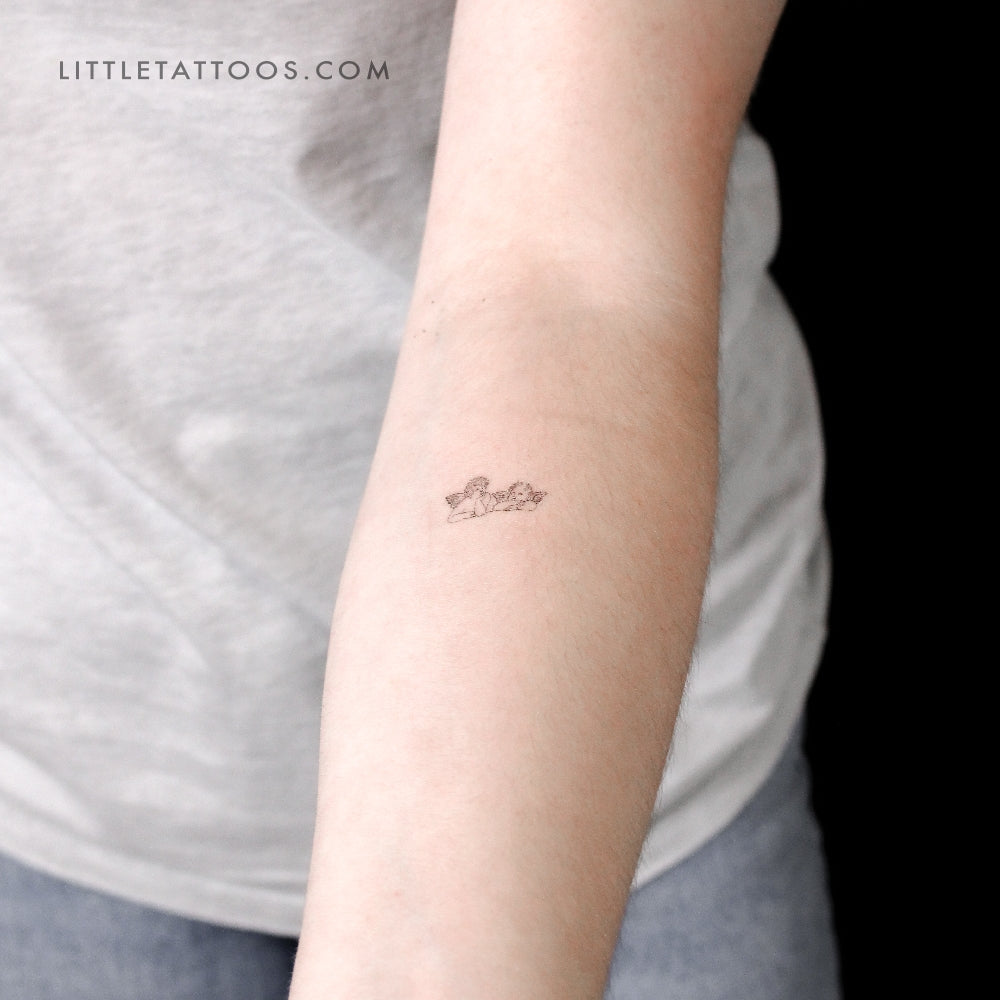 Minimalist Putti Temporary Tattoo - Set of 3