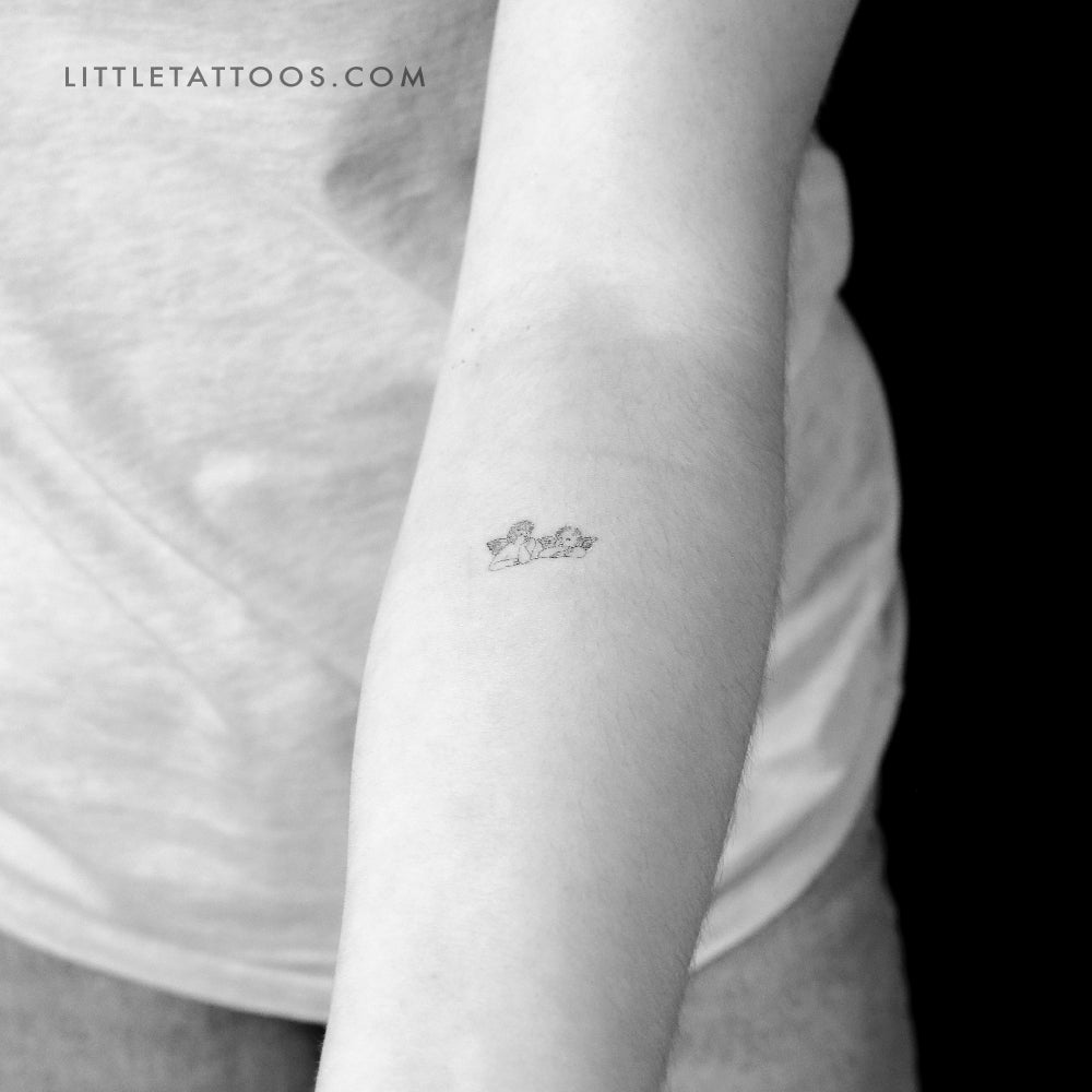 Minimalist Putti Temporary Tattoo - Set of 3