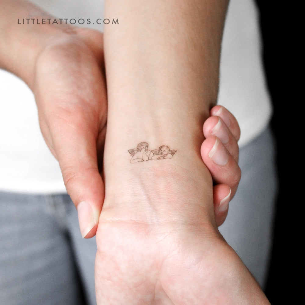 Minimalist Putti Temporary Tattoo - Set of 3