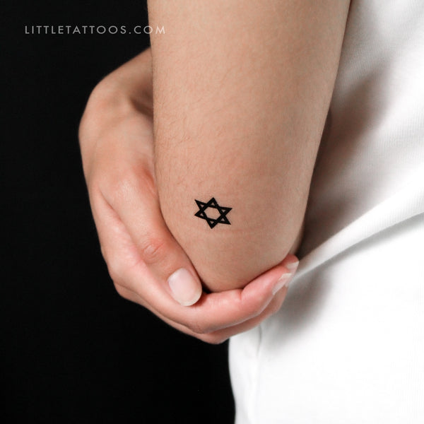 Star Of David Temporary Tattoo - Set of 3