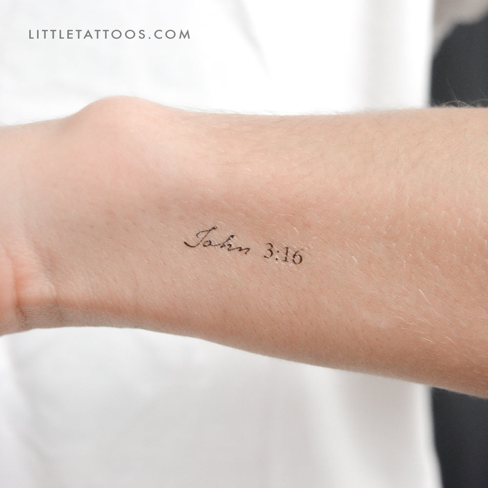 Tatuaje temporal de Juan 3:16 - Juego de 3