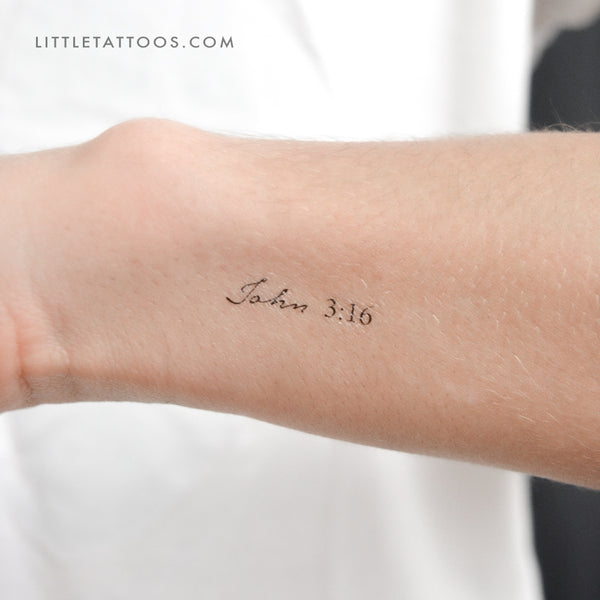 John 3:16 Temporary Tattoo - Set of 3