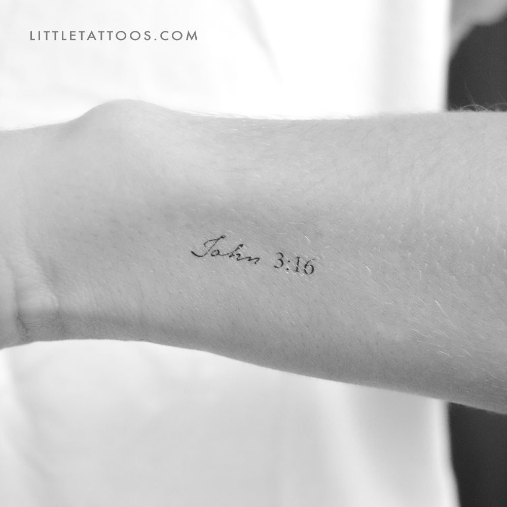 Tatuaje temporal de Juan 3:16 - Juego de 3