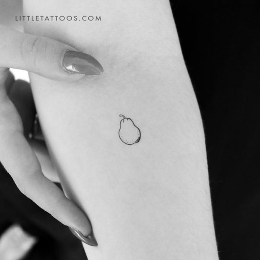 Tatuaje temporal de pera pequeña - Juego de 3