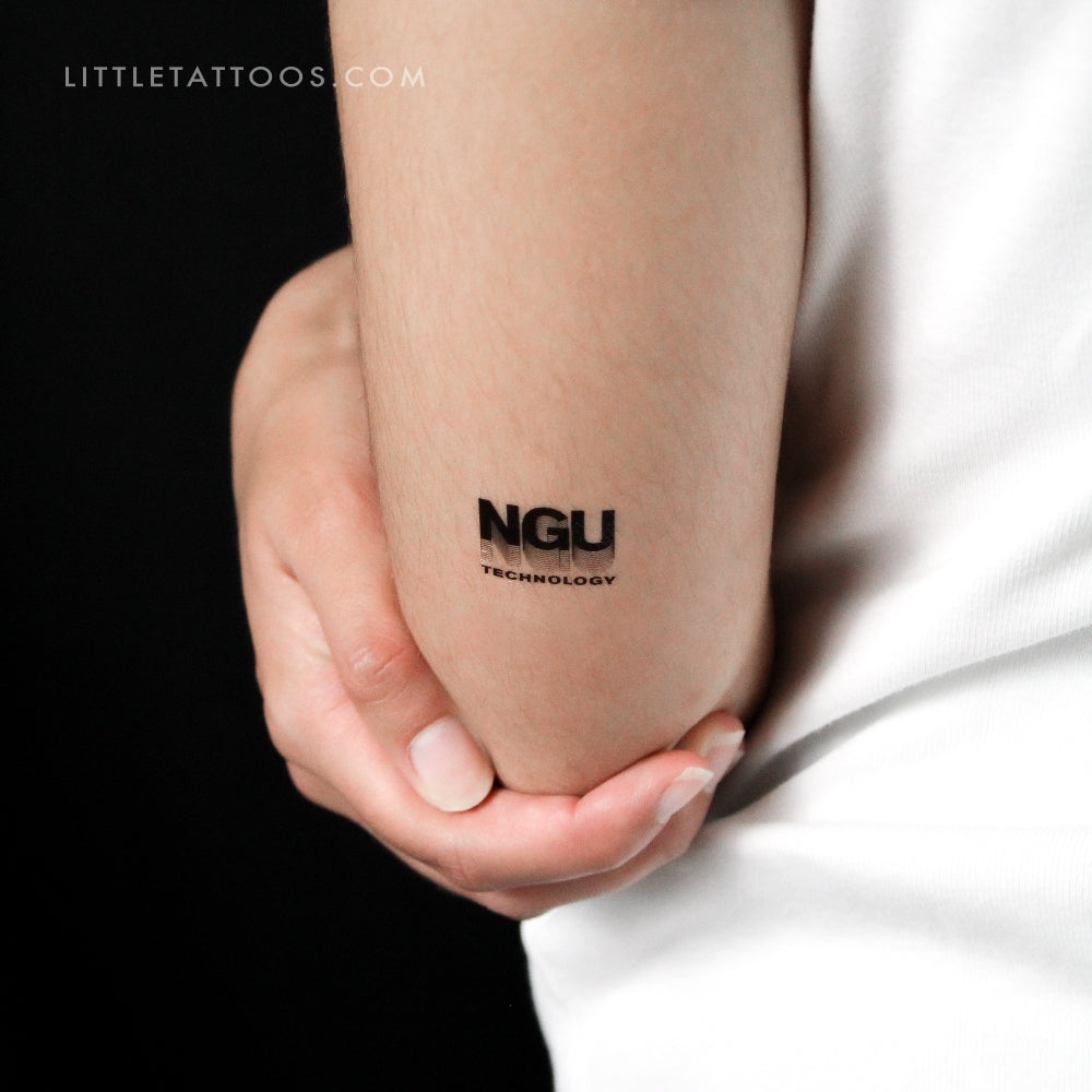 Tatuaje temporal de tecnología Bitcoin NGU (juego de 3)