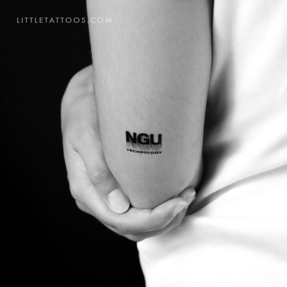Tatuaje temporal de tecnología Bitcoin NGU (juego de 3)