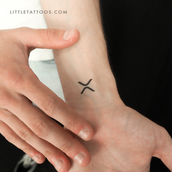 XRP Logo Temporary Tattoo - Set of 3