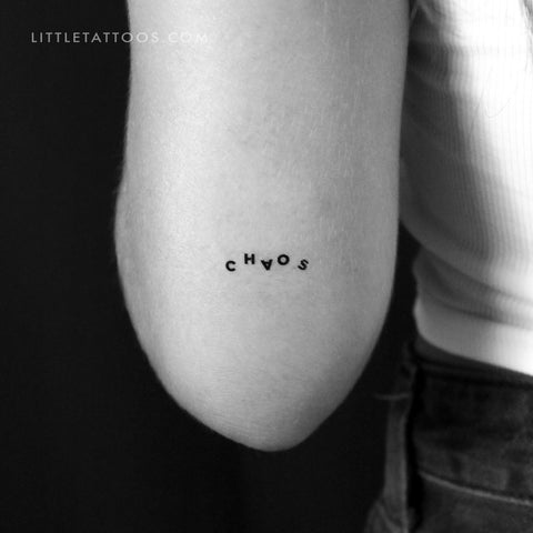 Chaotic CHAOS Temporary Tattoo - Set of 3