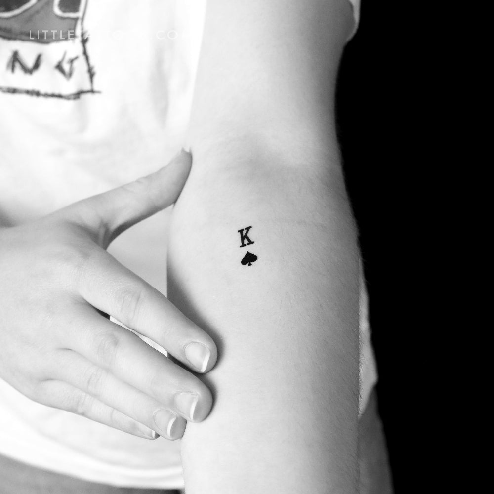 King Of Spades Temporary Tattoo - Set of 3