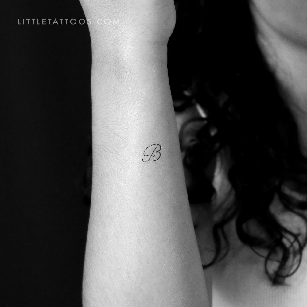 Tatuaje temporal de la letra B (juego de 3)