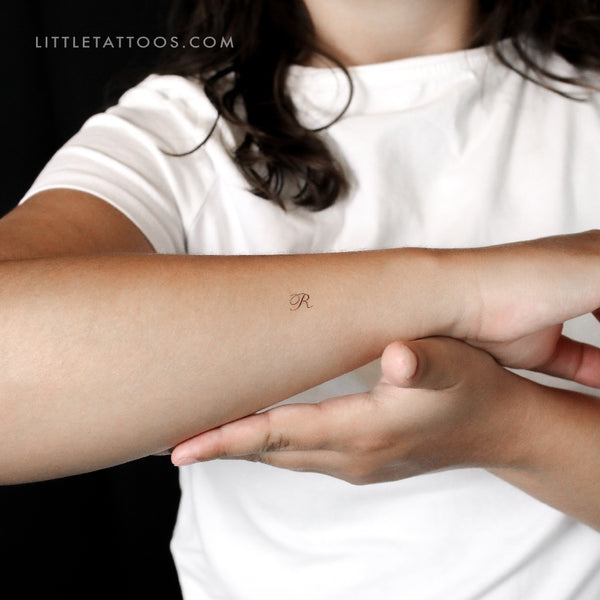 Script R Temporary Tattoo - Set of 3