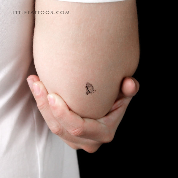 Little Praying Hands Temporary Tattoo - Set of 3