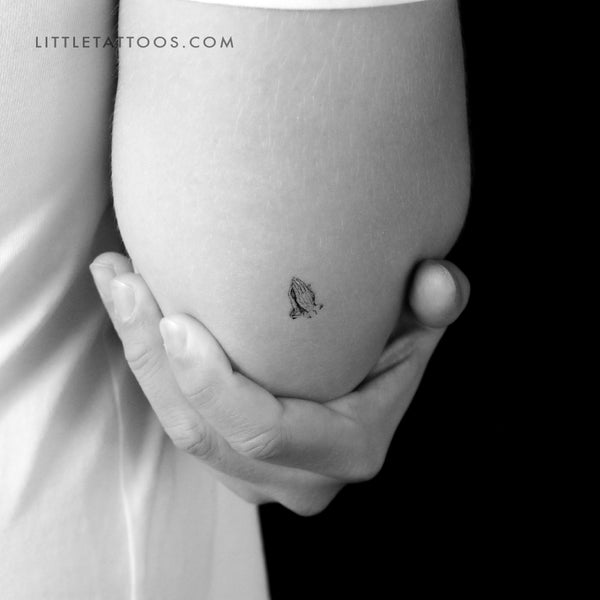 Little Praying Hands Temporary Tattoo - Set of 3