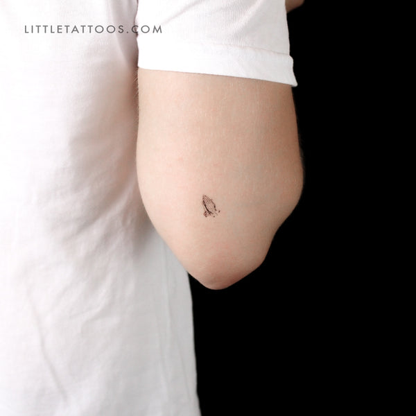Little Praying Hands Temporary Tattoo - Set of 3