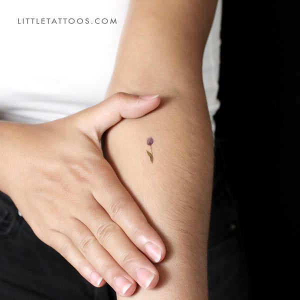 Small Blue Tulip By Lena Fedchenko Temporary Tattoo - Set of 3