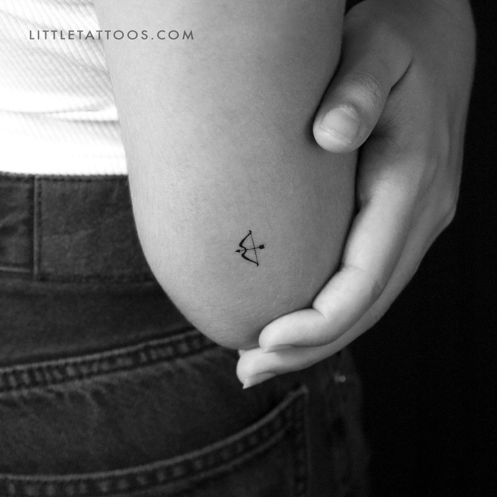 Tiny Bow And Arrow Temporary Tattoo - Set of 3