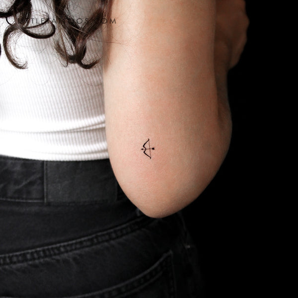 Tiny Bow And Arrow Temporary Tattoo - Set of 3