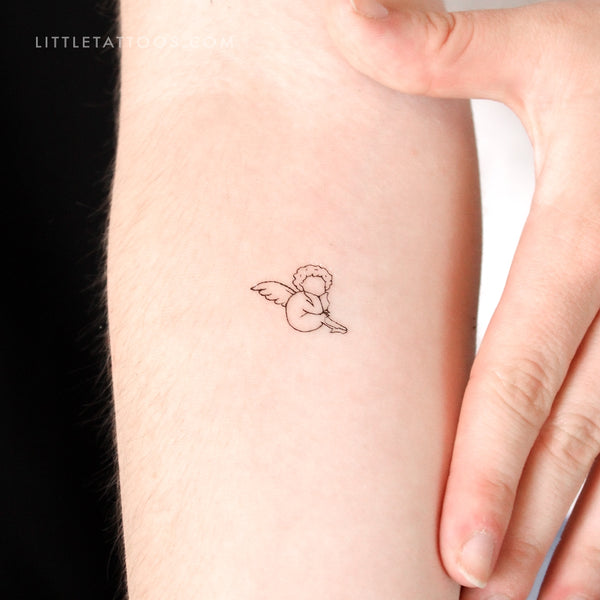 Faceless Cherub Temporary Tattoo - Set of 3