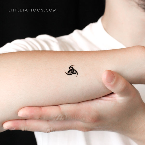Little Triple Horn Of Odin Temporary Tattoo - Set of 3