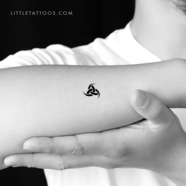 Little Triple Horn Of Odin Temporary Tattoo - Set of 3