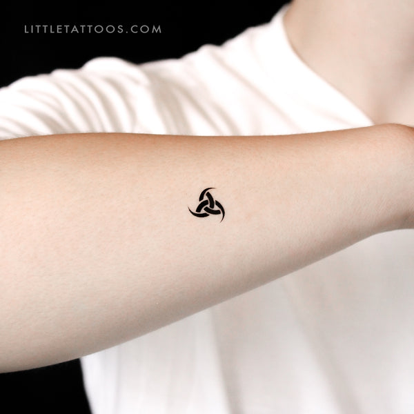 Little Triple Horn Of Odin Temporary Tattoo - Set of 3
