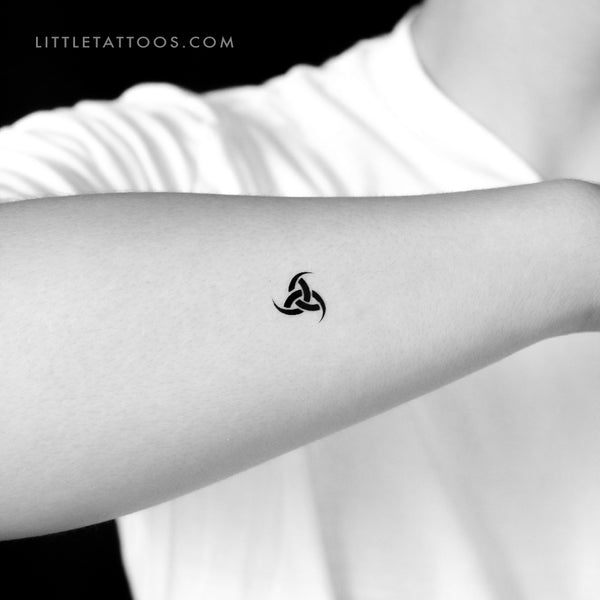 Little Triple Horn Of Odin Temporary Tattoo - Set of 3