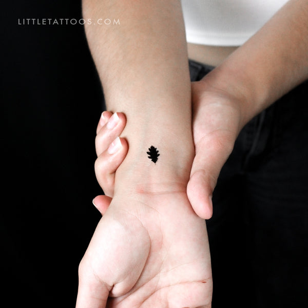 Oak Leaf Temporary Tattoo - Set of 3
