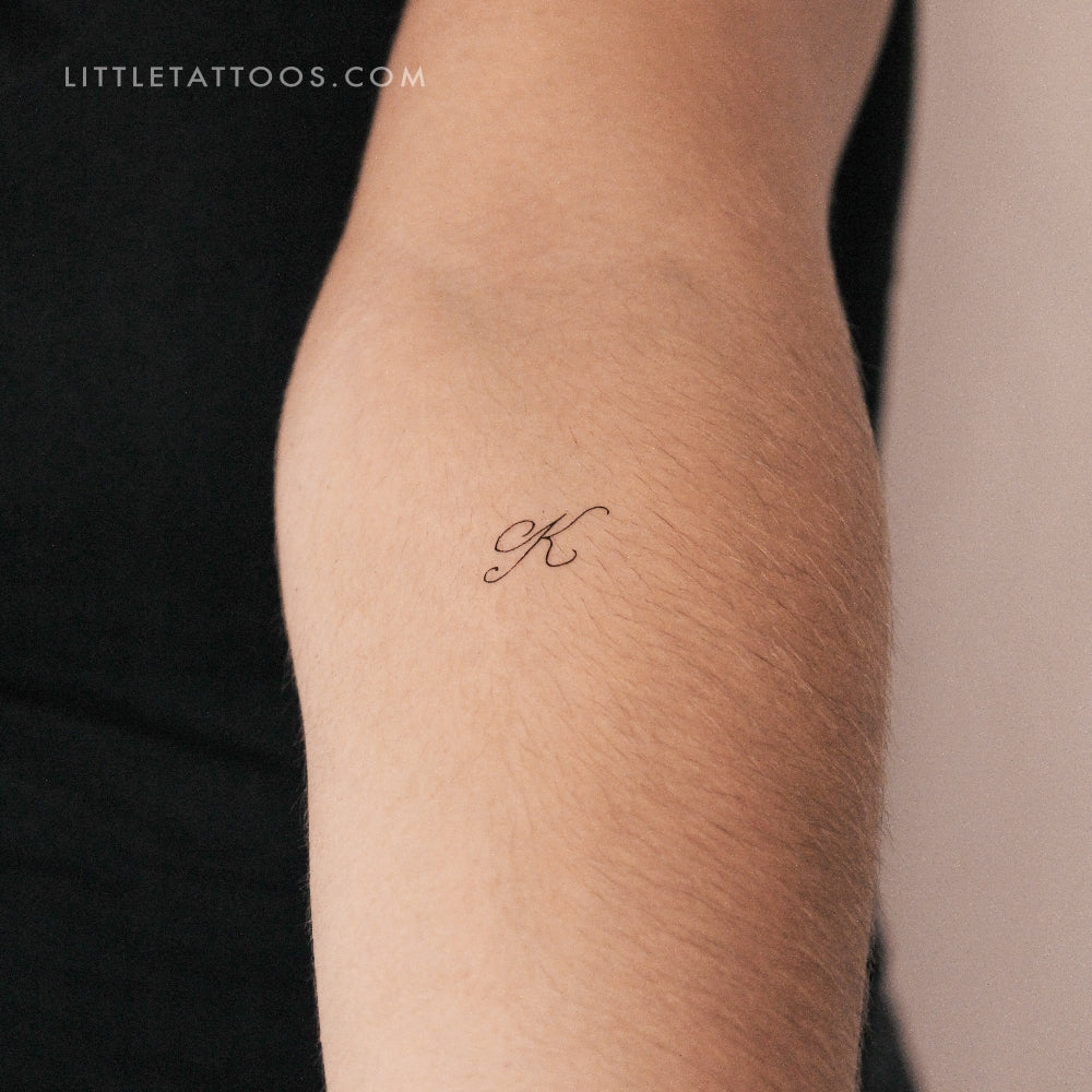 Script  K Temporary Tattoo - Set of 3