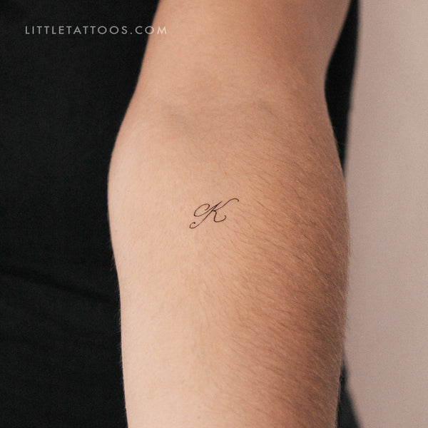 Script  K Temporary Tattoo - Set of 3