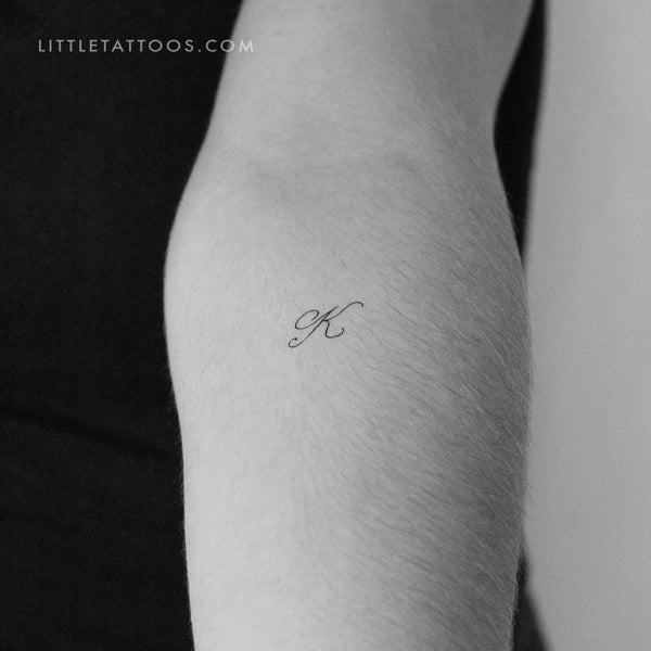 Script  K Temporary Tattoo - Set of 3