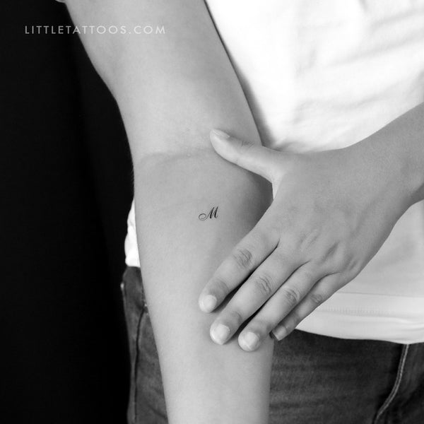 Little M Script Temporary Tattoo - Set of 3