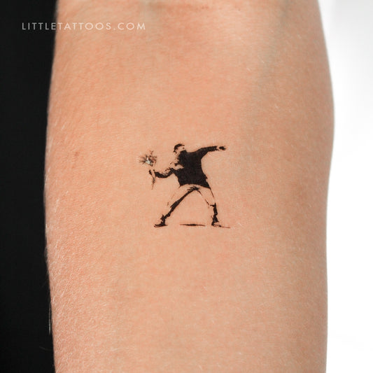 Tatuaje temporal de un pequeño lanzador de flores (juego de 3)