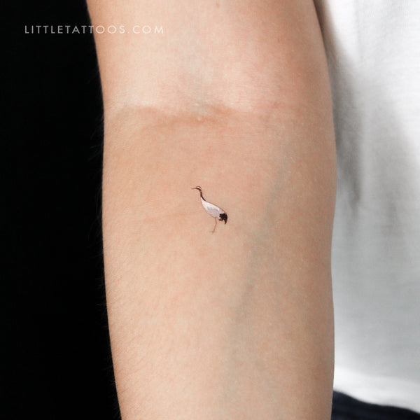 Red-crowned Crane Temporary Tattoo - Set of 3