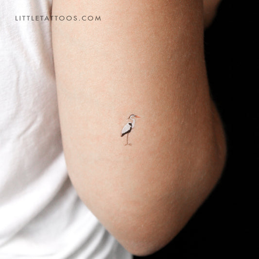 Tatuaje temporal de garza - Juego de 3