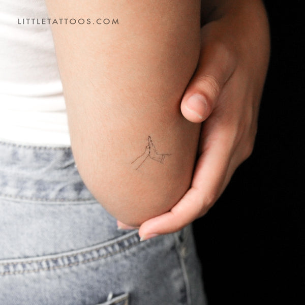 Small Dog High Five Temporary Tattoo - Set of 3