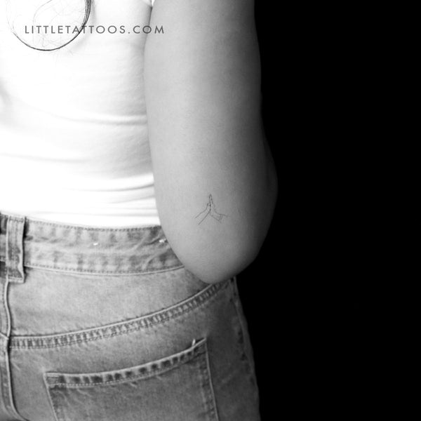 Small Dog High Five Temporary Tattoo - Set of 3