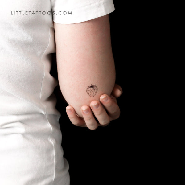 Strawberry Temporary Tattoo - Set of 3