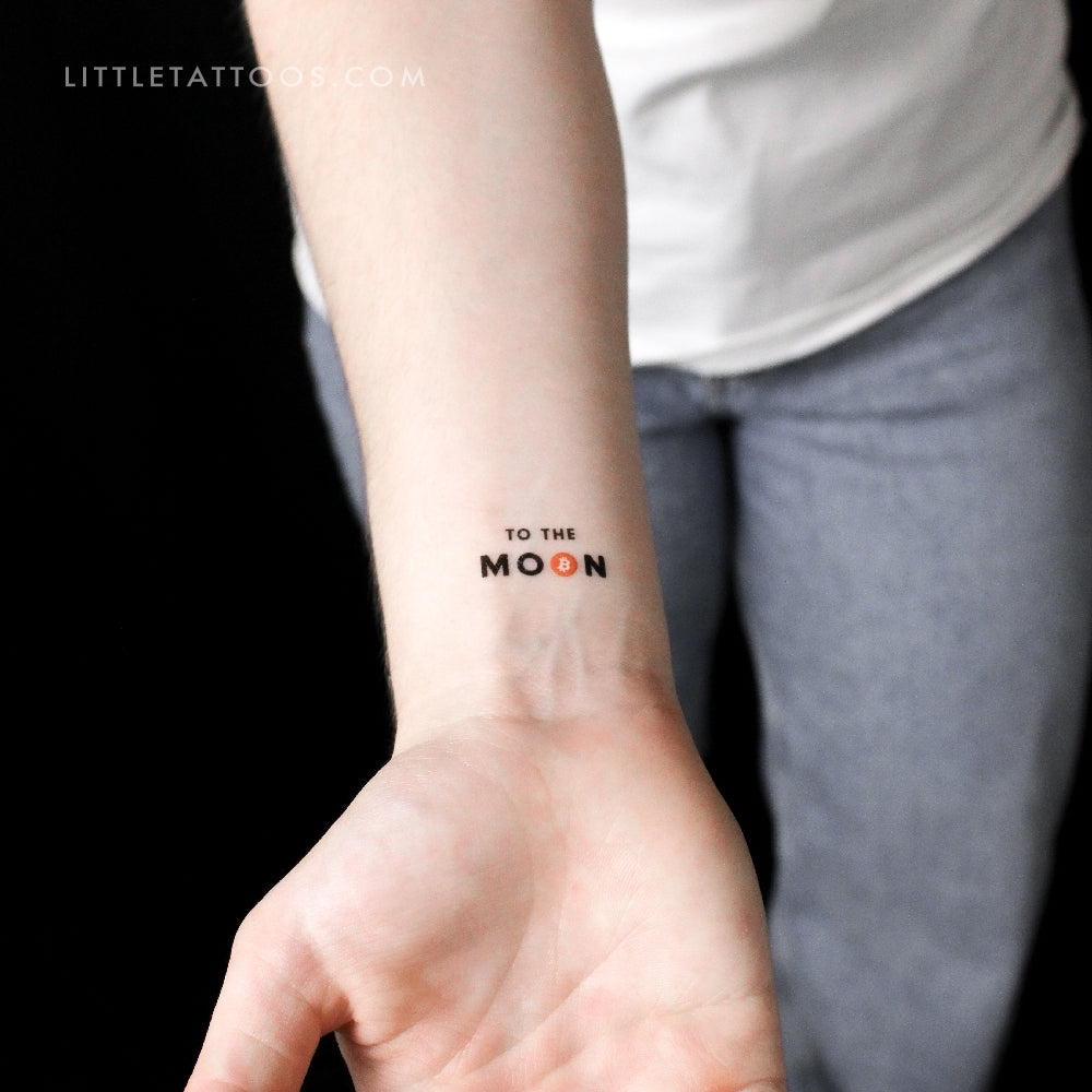 Tatuaje temporal "To The Moon" - Juego de 3