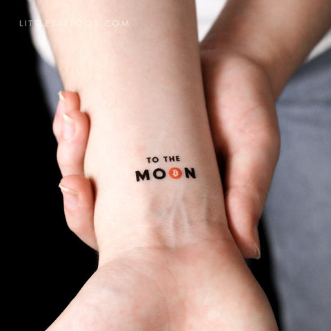 To The Moon Temporary Tattoo - Set of 3