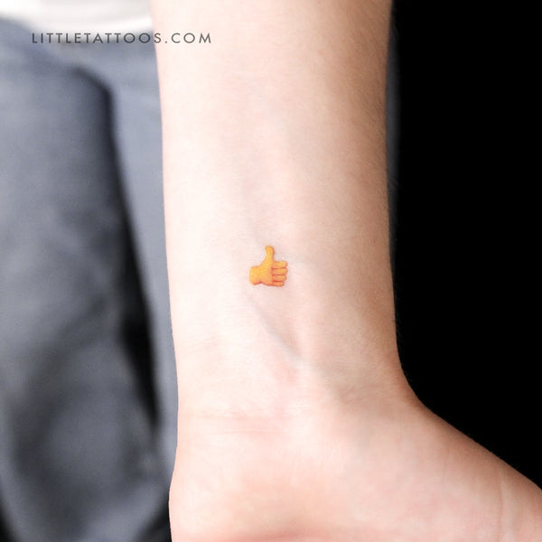 Thumb Up Emoji Temporary Tattoo - Set of 3