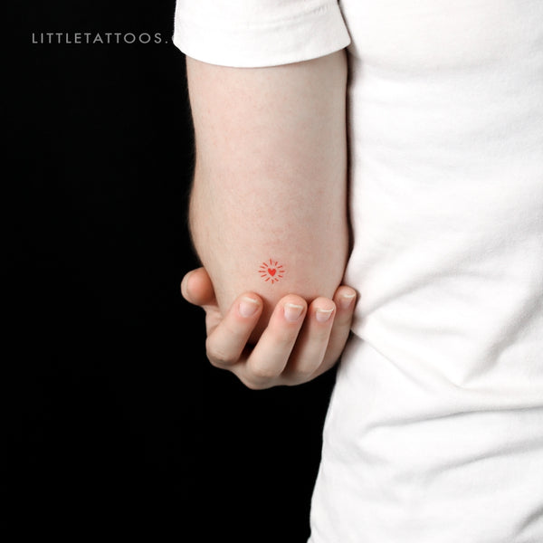 Sparkling Heart Temporary Tattoo - Set of 3