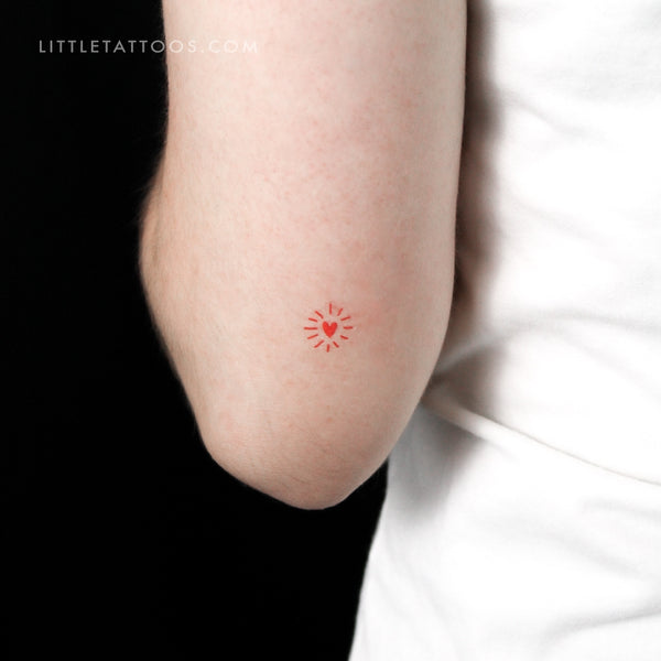 Sparkling Heart Temporary Tattoo - Set of 3