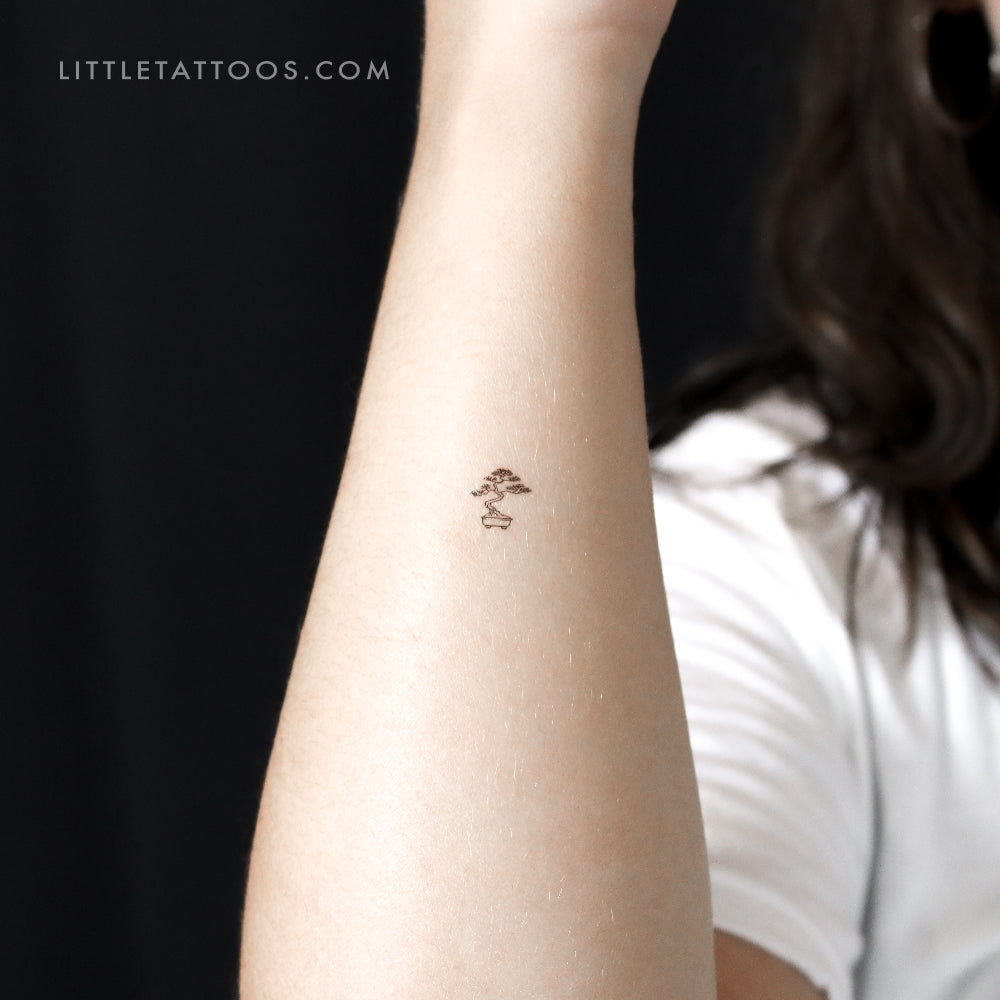 Tiny Bonsai Temporary Tattoo - Set of 3