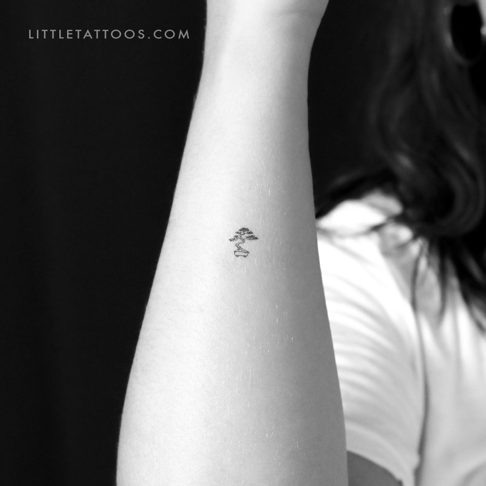 Tiny Bonsai Temporary Tattoo - Set of 3