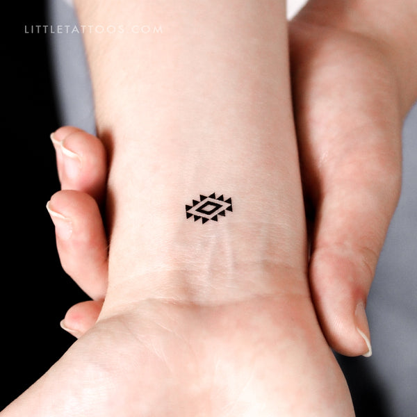 Tiny Navajo Charm Temporary Tattoo - Set of 3