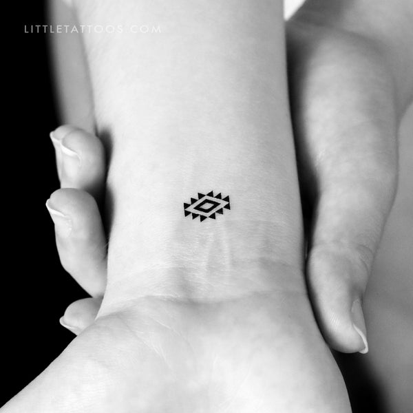 Tiny Navajo Charm Temporary Tattoo - Set of 3