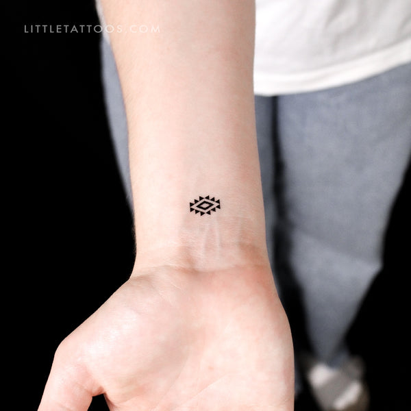 Tiny Navajo Charm Temporary Tattoo - Set of 3