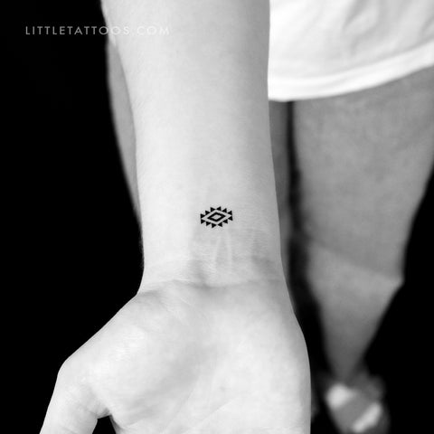 Tiny Navajo Charm Temporary Tattoo - Set of 3