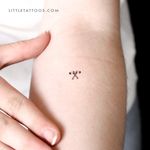 Hatchet Couple Temporary Tattoo - Set of 3